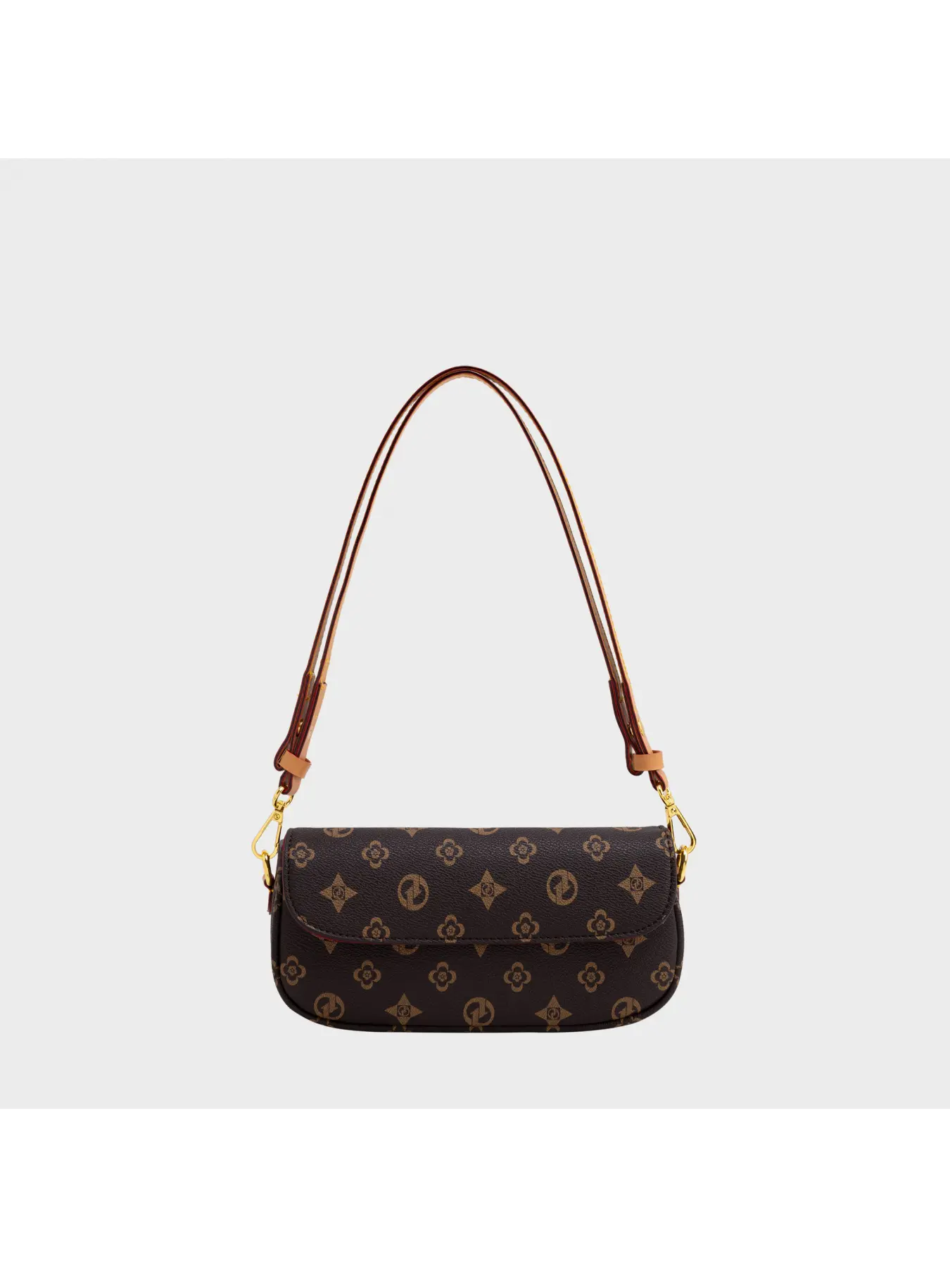 Vintage French Baguette Bag, High-End Small Square Bag for Women, New Retro Print Versatile Color-Block Shoulder Bag, Crossbody Bag, Fashion Patterned Bag