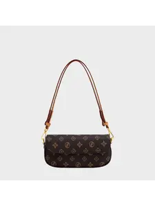 Vintage French Baguette Bag, High-End Small Square Bag for Women, New Retro Print Versatile Color-Block Shoulder Bag, Crossbody Bag