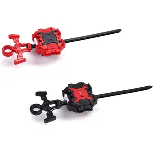 2 Pack Burst Tops Launchers, (Only Compatible with Burst), Right/Left-Spin Launcher, Battling Launcher, Gyro Accessories(Black+Red)fidget toys
