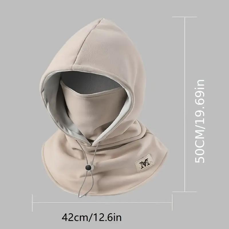 One-piece flannel warm mask hat, outdoor cycling windproof and cold autumn and winter style, warm hat with neck mask