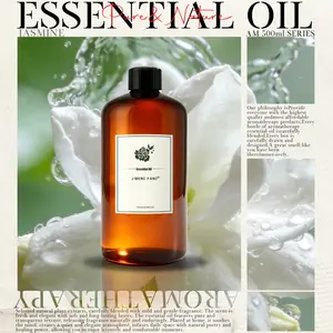 500ML 30% Jasmine Essential Oil Refill, Long-Lasting Aromatherapy Oil for Diffusers, Home Fragrance Therapy, Liquid Form, Non-Flammable