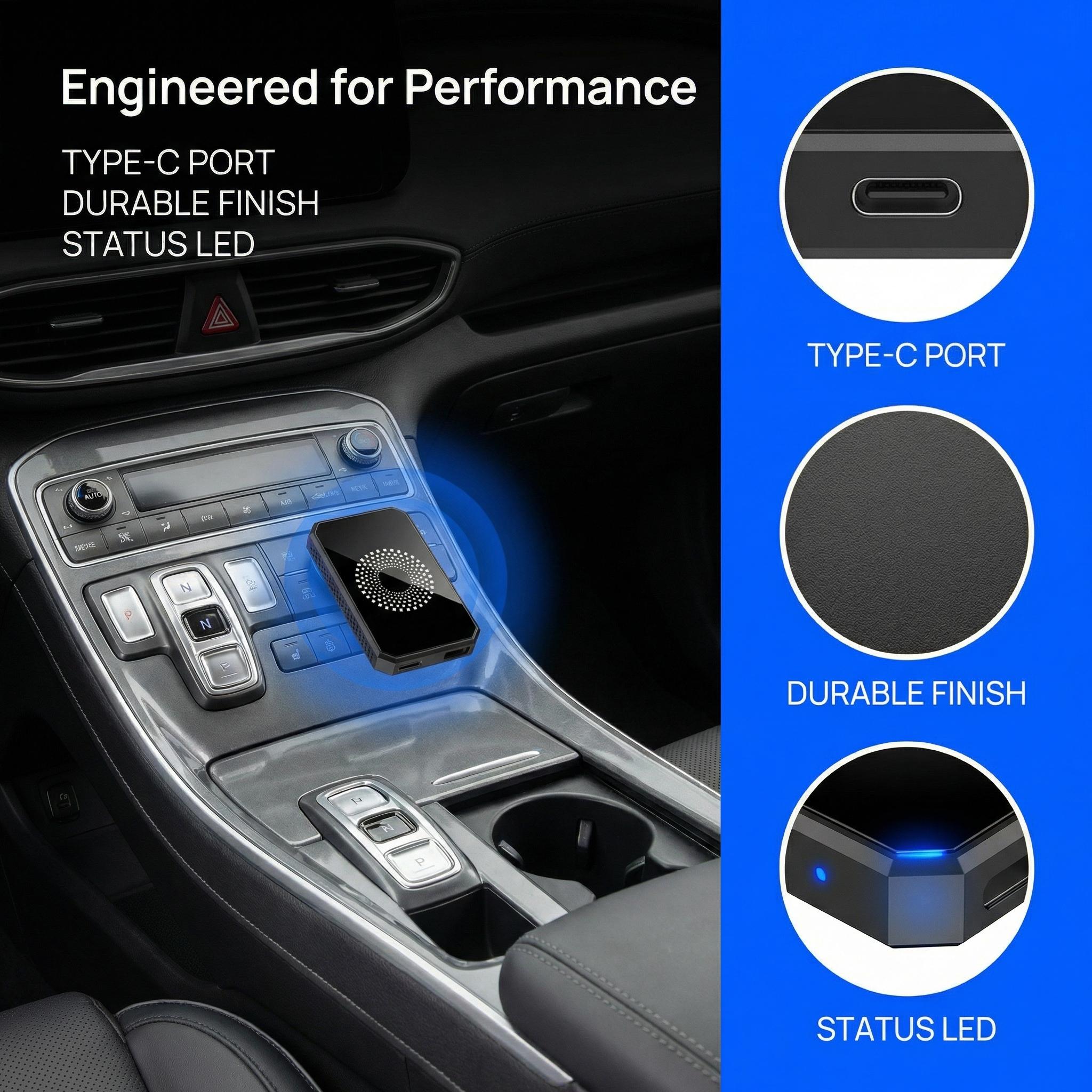 Wireless CarPlay Adapter with Android| Convert Wired to Wireless, Stream Netflix, YouTube & TikTok, Plug & Play for CarPlay & Android Auto Cars (Not for Tesla/BMW/Porsche)