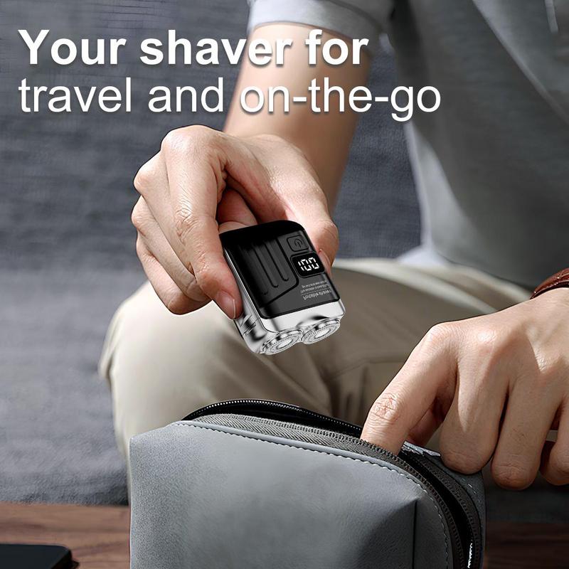 Mini Shavers for Men,Portable Rotary Dual Ring Electric Shaver,Mini Magnetic with Digital Display Washable Head Razor,USB Rechargeable Waterproof Electric Hair Cutting Machines,for Home Travel Mini Shavers for Men,Portable Rotary Dual Ring Electric Shaver,Mini Magnetic with Digital Display Washable Head Razor,USB Rechargeable Waterproof Electric Hair Cutting Machines,for Home Travel