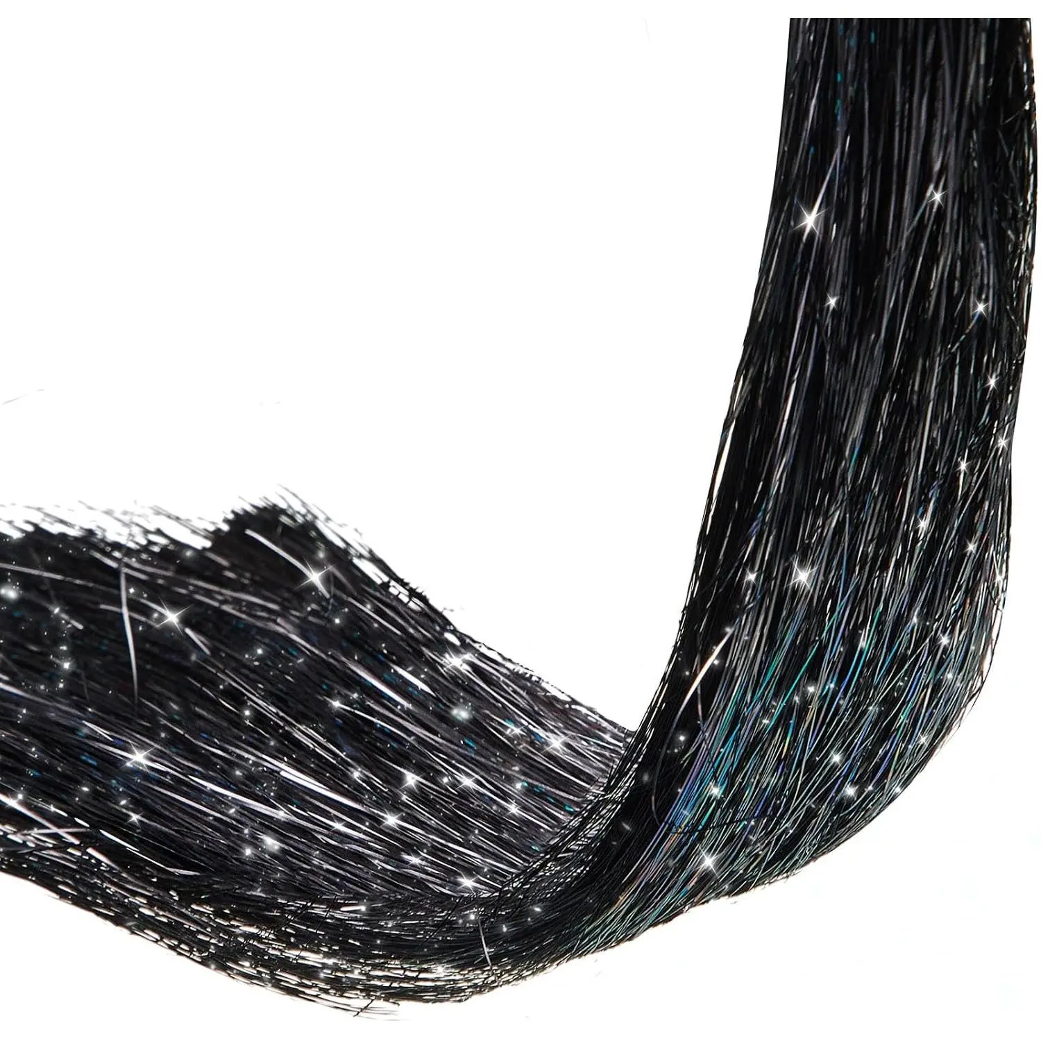 5000 Strands Black Icicles Tinsel Strands for Halloween Tree 18 Inch Glitter Foil Fringe Curtain Icicle Wire for Gothic Party Decor Haunted House Birthday Wedding  Decor Balloon Filler