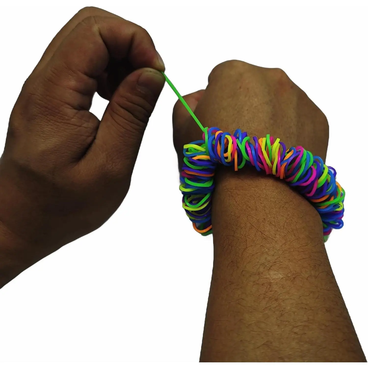 Skin-Safe Stretchy Fidget Bracelets 3-Piece Set, Fidgets for Anxiety Relief Therapy, Suitable for Trichotillomaniacs