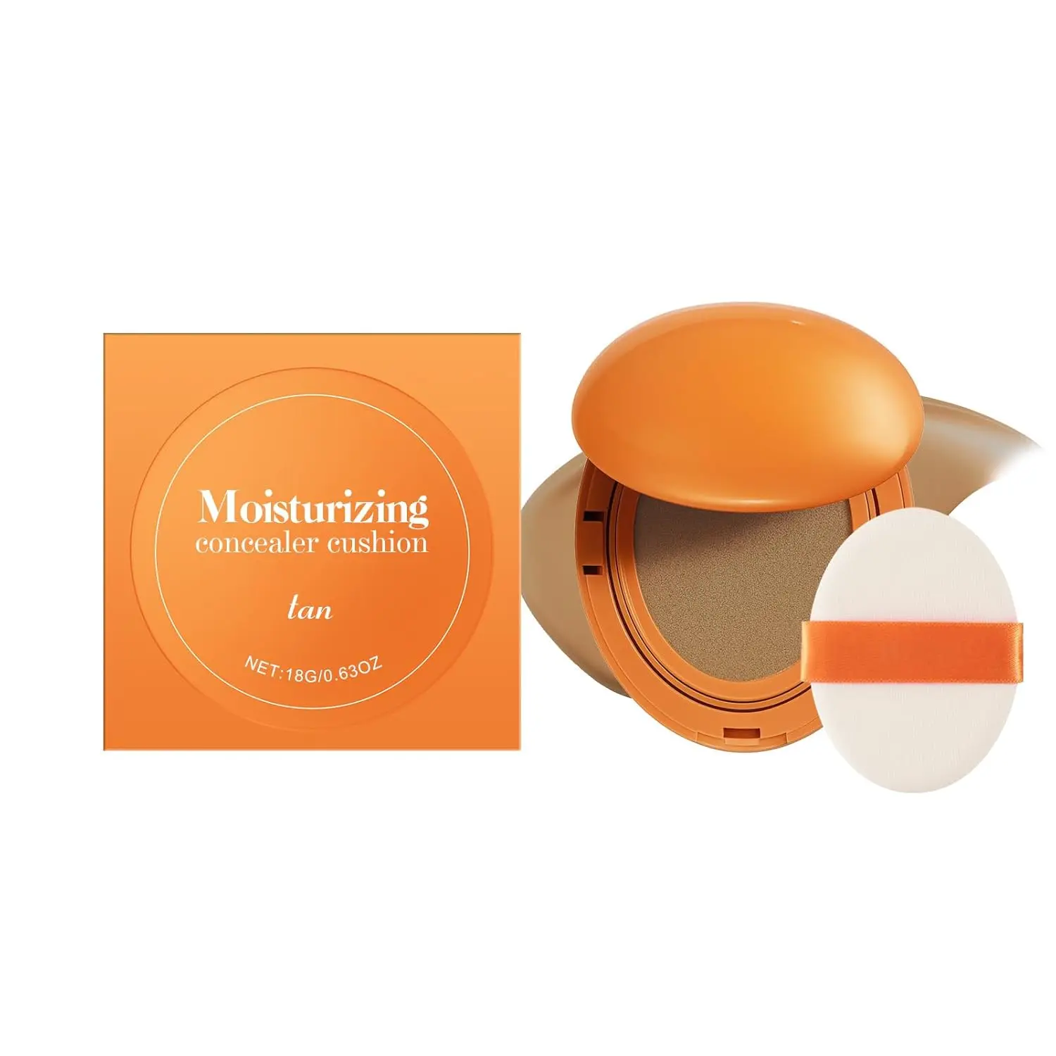 Moisturizing Cushion Foundation BB Cream, Korean Cosmetic with a Gentle, Semi-Matte Satin Finish - Buildable Full Coverage & 72HR Wear for a Flawless Look (0.63 oz), Moisturizer, Hydrating, Makeup, Blend, Hydrate, Smoothing, Zinc Oxide, Powder