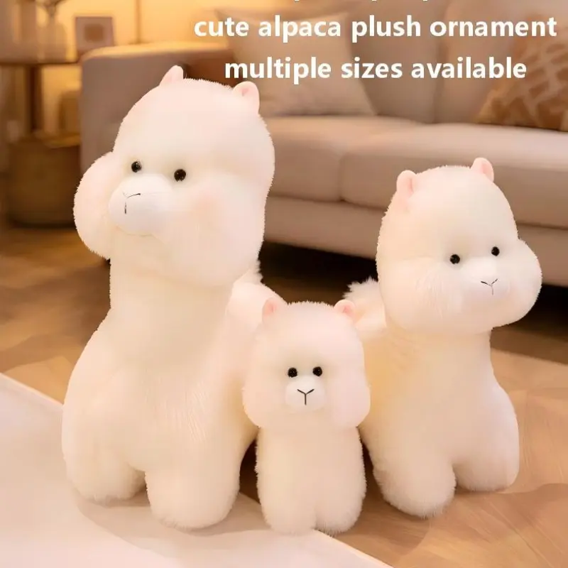 Cute Alpaca Plush Doll, Soft and Cozy Pillow Decoration, Perfect Gift for Kids and Adults, Adorable Home Decor Item