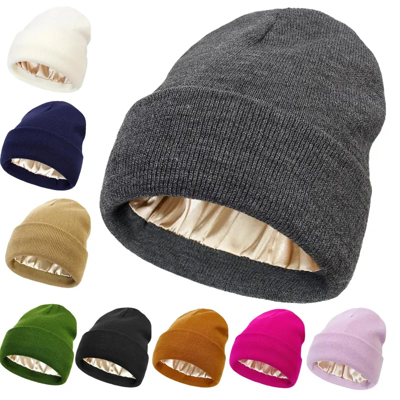 DOVIANA Luxe 100% Cashmere Rib Cuffed Beanie Hat - TikTok Shop display picture 1