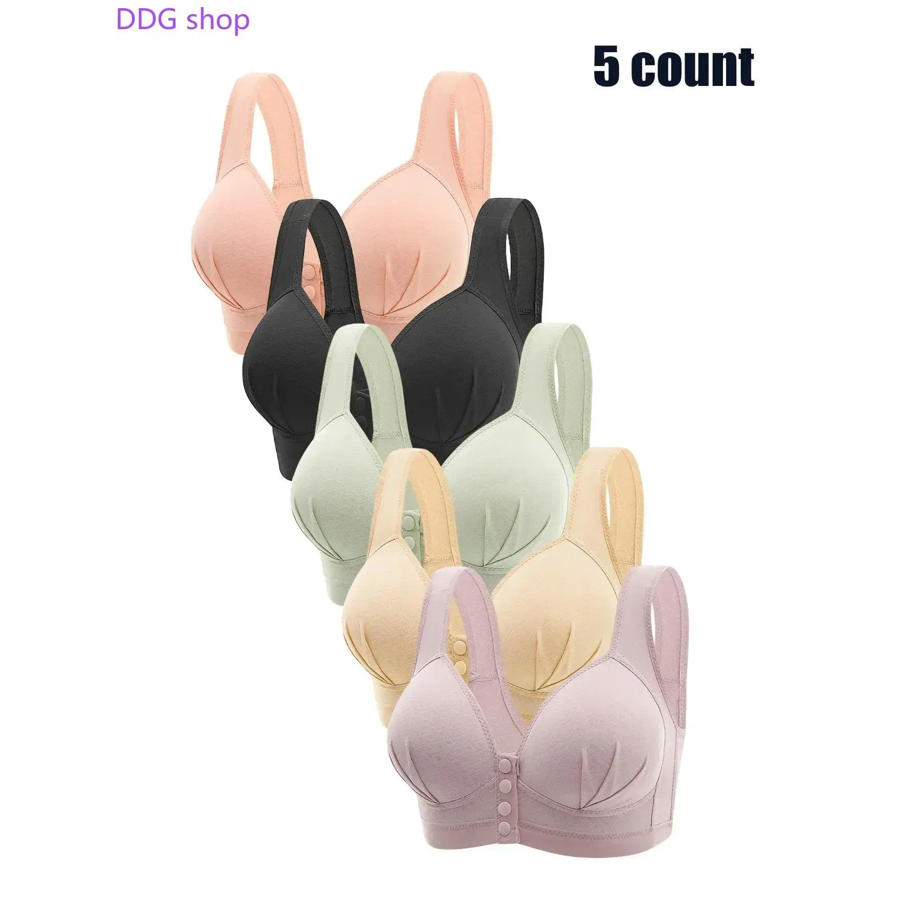 Women's Solid Color Push Up Wireless Lightly Padded Bra - Casual, Comfortable, Breathable Sports Protective Gear for Daily Wear, All-Season Lingerie