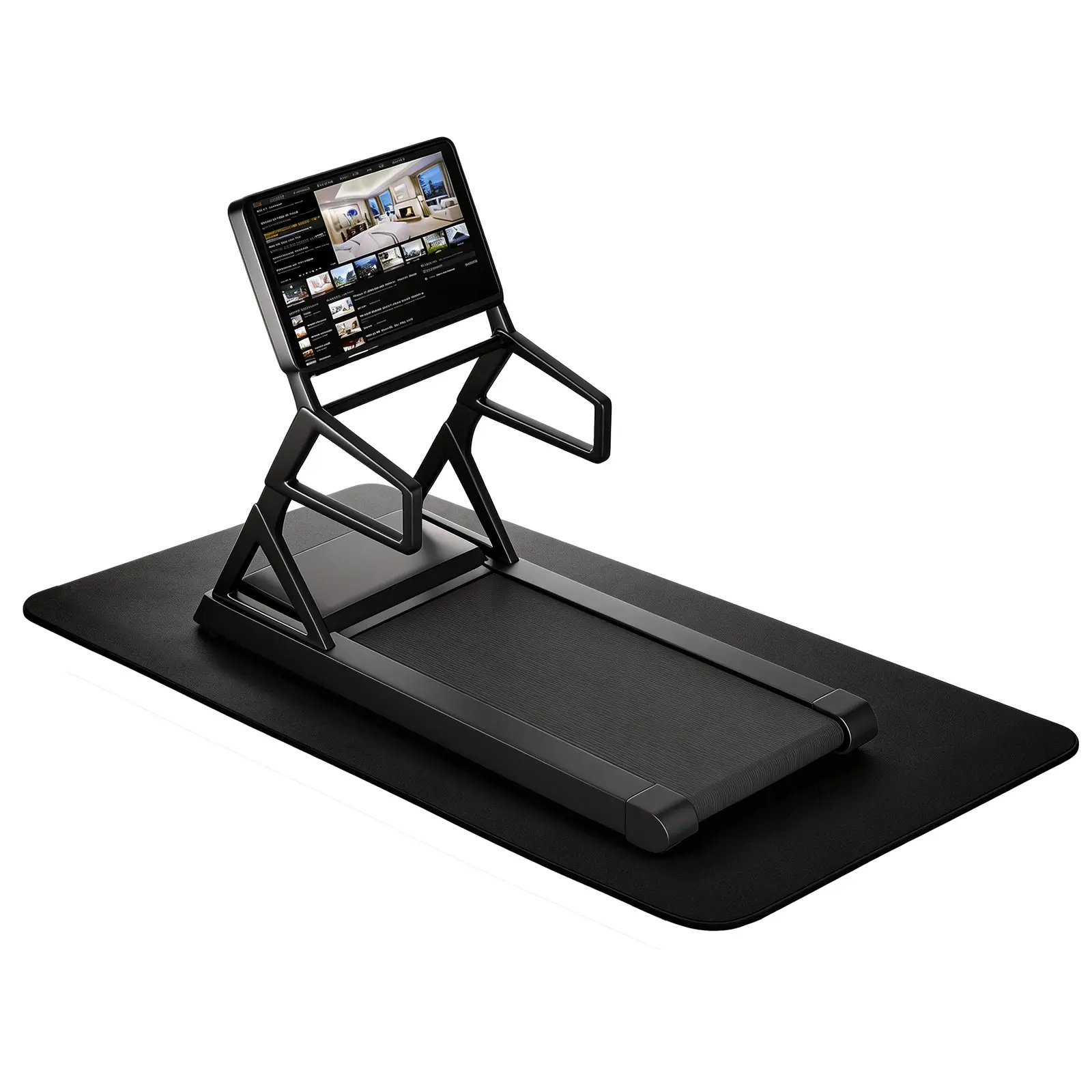 Heavy Duty Non-Slip Treadmill Mat – 6mm Thick PVC Gym Equipment Floor Protector – Shock Absorption for Hardwood, Carpet – Ideal for Treadmill, Elliptical, Stationary Bike, Home Gym – 180x90cm