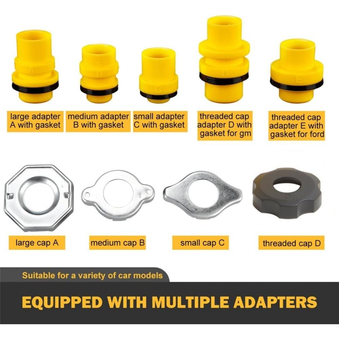 Coolant Funnel Radiator Flush Kit - No Spill Car Accessories, Universal Vehicle Antifreeze Bleeder