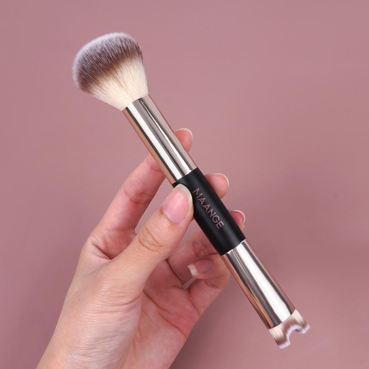 Dual Head Makeup Brush, Multifunctional Makeup Brush, 1 Count Blush Brush, Loose Powder Brush, Nose Shadow Brush, Highlighting Brush, Makeup Tools Gift for Women & Girl #TOP PICKS