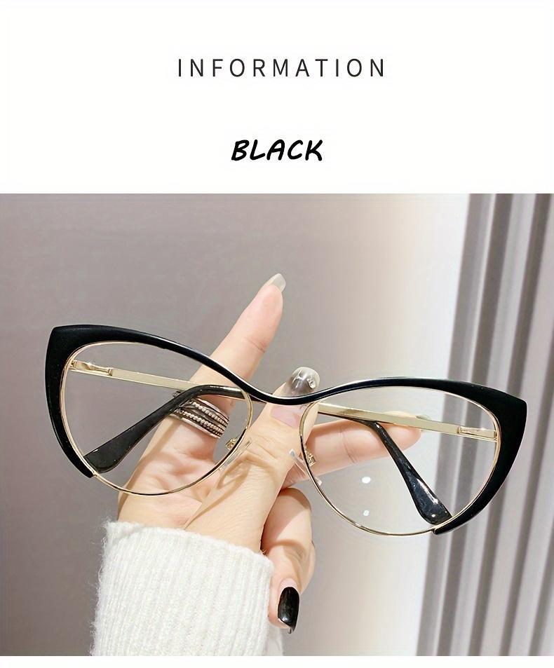 Luxurious Golden Cat-Eye Anti-Blue Light Glasses  Women – Retro Punk Style, Perfect  Party Decorations and Stylish Wear Blocking for Screens Protection Glasses for Women Light Computer Gaming Glasses