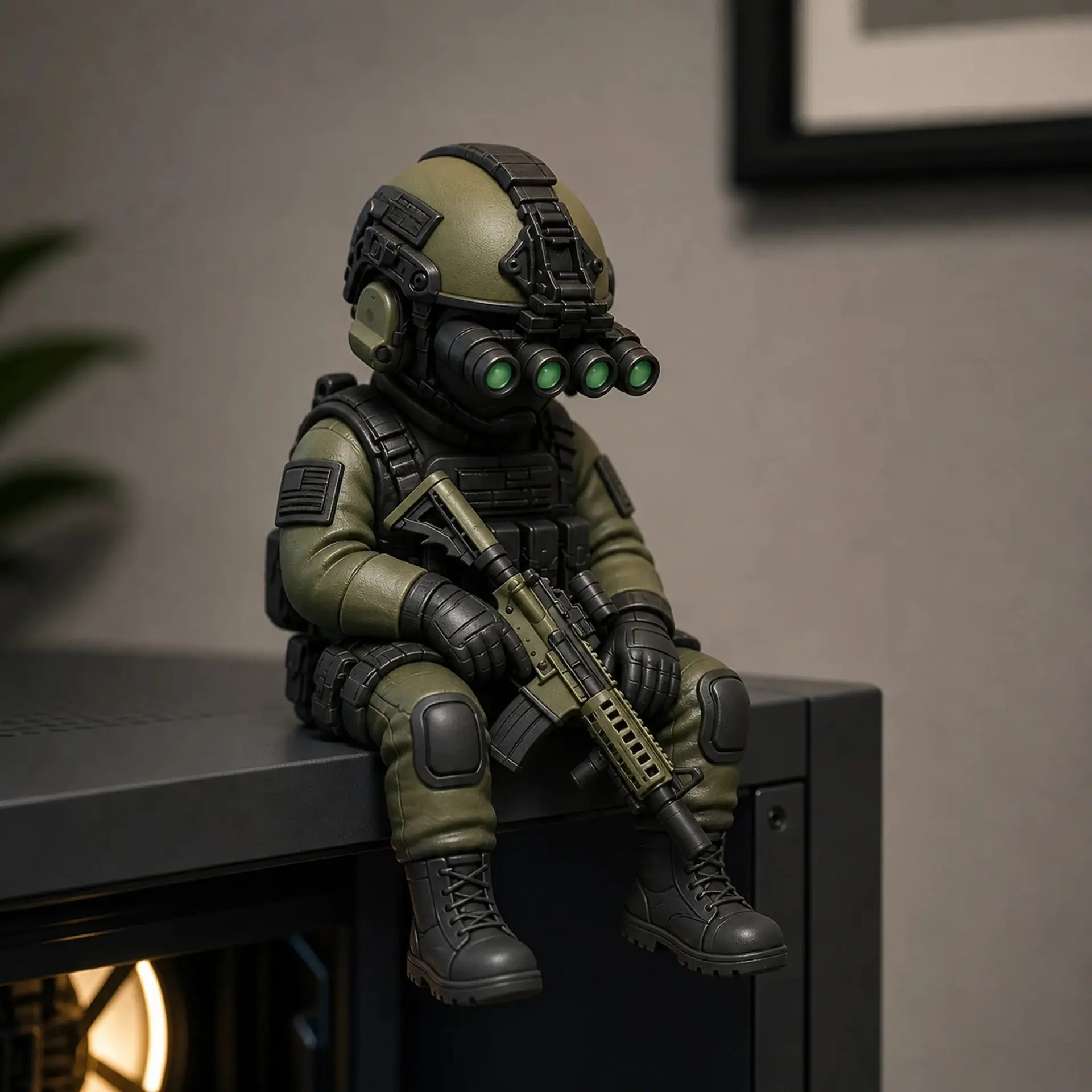 Tactical Mini Soldier Figurine, Resin Figurine Statue, Figurines Decor, Decorative Military Action Figure, Collectible Model Toy, Perfect Gift for Enthusiasts