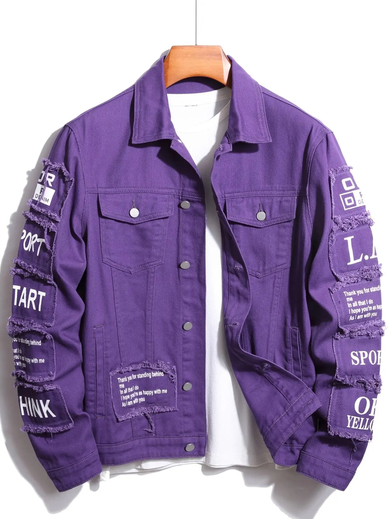 Men's Printed Workwear Shirt Jacket, Chest Pocket Design, Spring & Fall Casual Fashion, Versatile Trendy Outerwear for Men