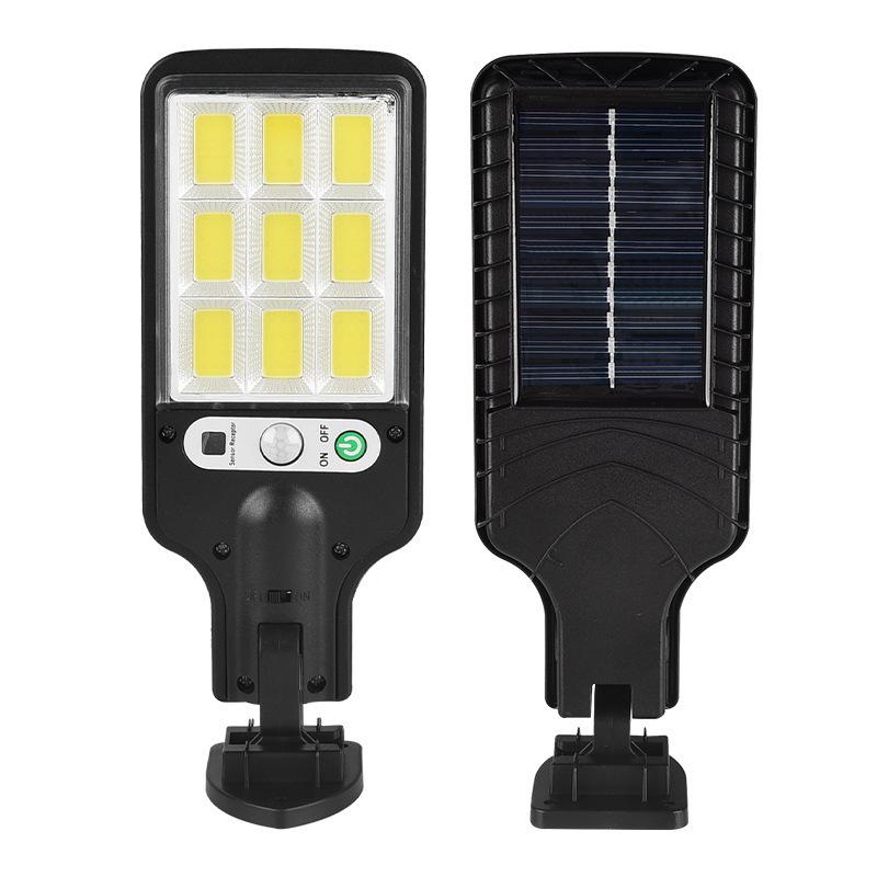 Outdoor Super Bright LED Solar Street Light 9cob Body Sensor Solar Wall Light Ip65 Waterproof Dusk to Dawn Safety Lamp Garden Pathway Decor