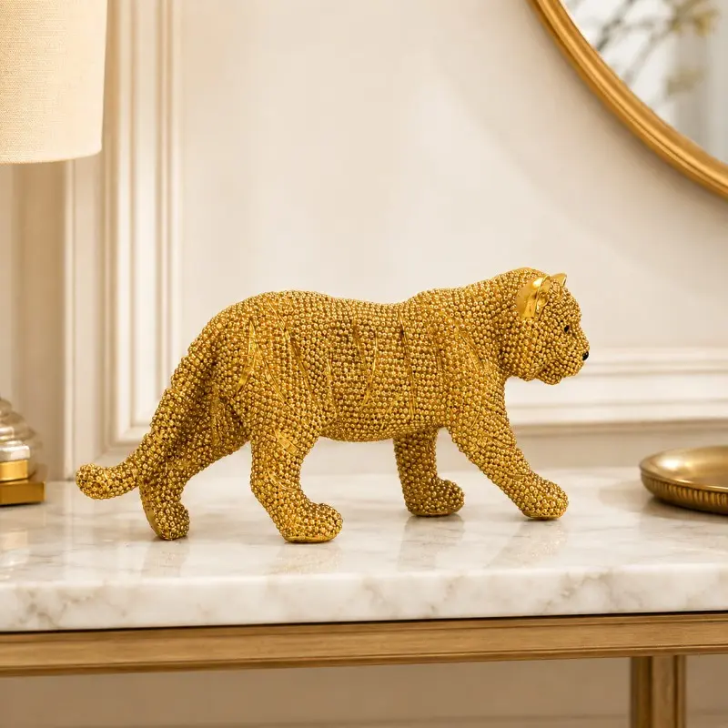 Tiger Ornament, Luxury Resin Animal Statue, Father's Day Christmas Gift, Room Decor, Elegant Home Decoration