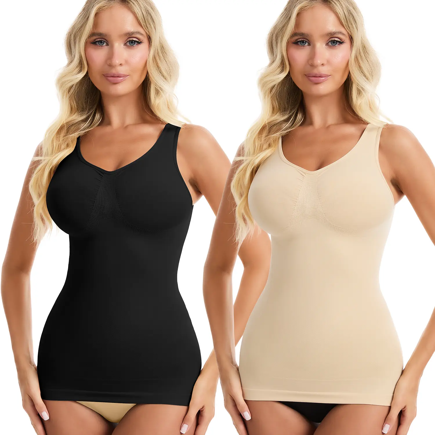 Women Shapewear Camisoles Tummy Control Shapewear Top Compression Tank Tops Wide Strap Body Shaper Tanks