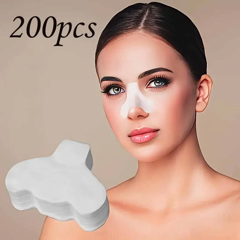 200 Pcs Nose Mask Paper, Hydrating Disposable Blackhead Remover, T-Zone Nasal Pad, Makeup Cotton Cloth Face Mask, Essential Skincare Tool
