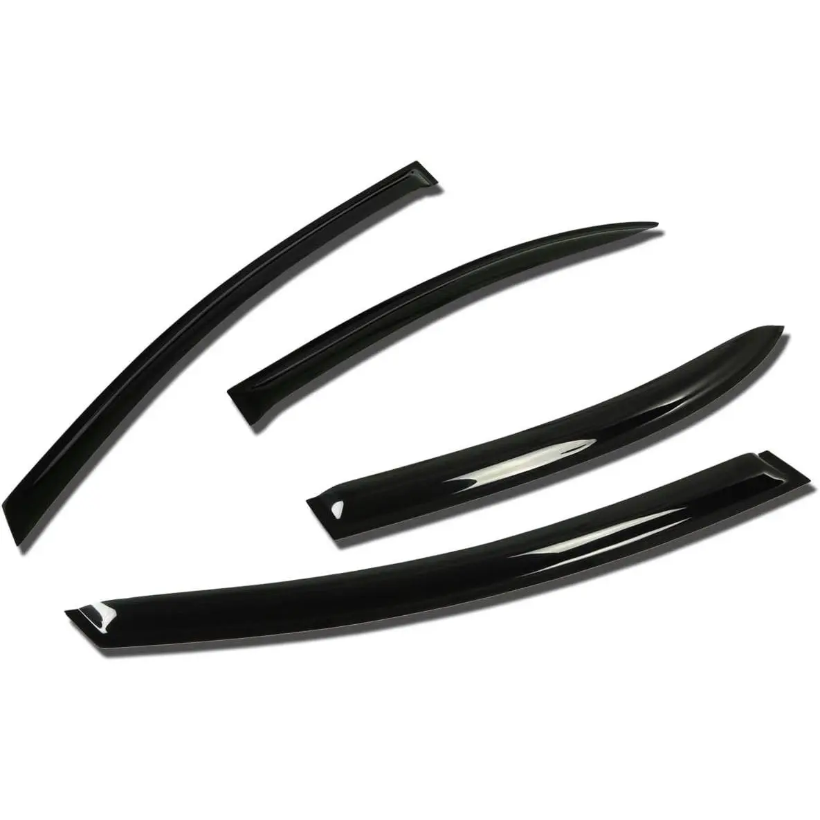 Auto Dynasty Tape-On Window Visor Deflector - 4pcs Rain Guard Replacement for Honda Civic 4DR FA, No-Drill Installation Accessory for Car Window Ventilation