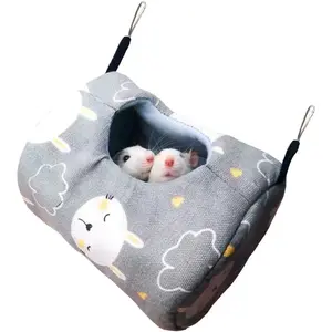 Hammock Hanging Bed Warm Summer Swing Cage Accessories for Small Animals including Hamster Parrot Squirrel Guinea Pig Chinchillas Mice Rats Mini Dutch Pig