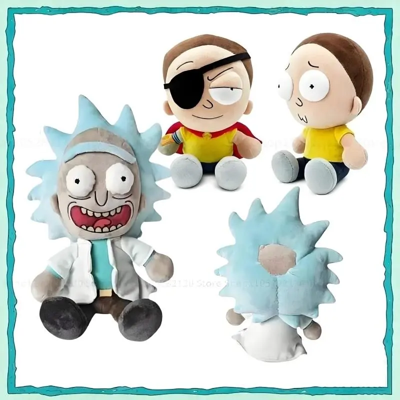 New Rick And Morty Plush Doll Anime Game Rick Sanchez Morty Smith Stuffed Soft Doll Toy Collectible Gift For Fans Home Decor