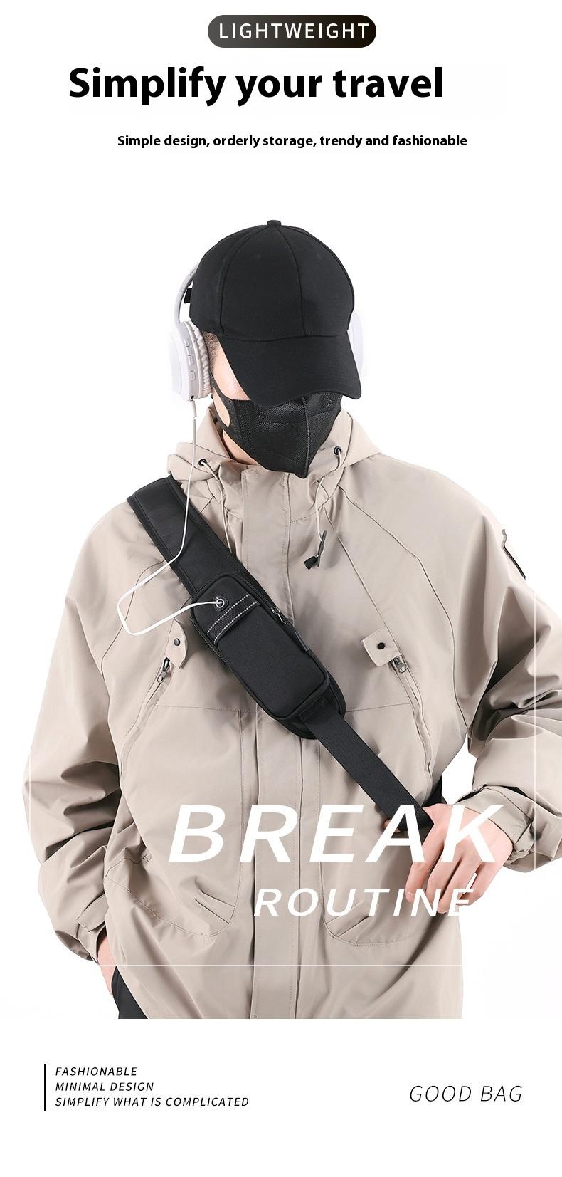 Men's Oxford Cloth Splash-proof Shoulder Crossbody Chest Bag