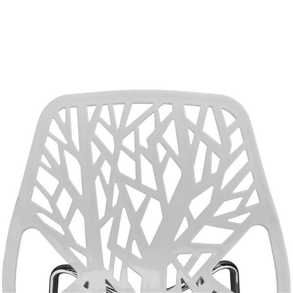 4pcs Modern Stackable Chair Set of 4,Kitchen White Dining Chairs,Birch Sapling Comfy Chairs for Dining Room,Living Room,Waiting Room (White) 4pcs Modern Stackable Chair Set of 4,Kitchen White Dining Chairs,Birch Sapling Comfy Chairs for Dining Room,Living Room,Waiting Room (White)