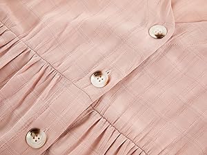 Imily Bela Womens Short Sleeve V Neck Blouse Button Down Shirt Loose Casual Ruffle Hem Babydoll Peplum Tops