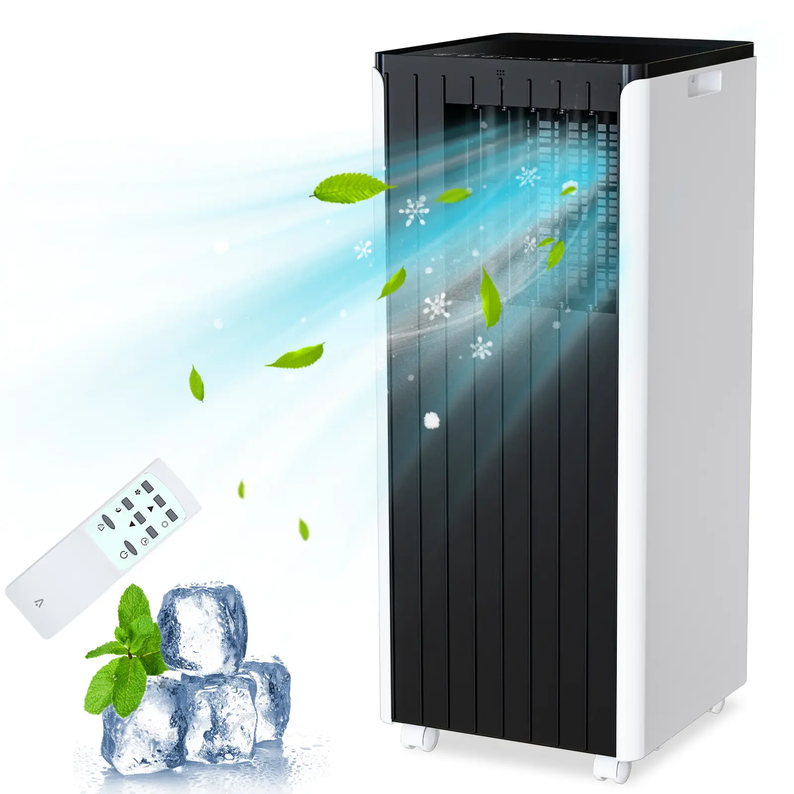 8000 BTU Portable Air Conditioner, 3-in-1 AC Unit with Cooling Fan Dehumidifier, Quiet Operation, 24H Timer Remote Control, Window Installation Kit for Home Dorm Office