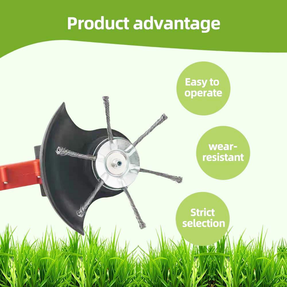 1 Pack Upgraded lithium weeding blade, 6 Inches Steel Wire Weed Trimmer Head,Replacement Weed Wacker Attachment for Electric Cordless String Trimmers,Spindle 5mm Tool