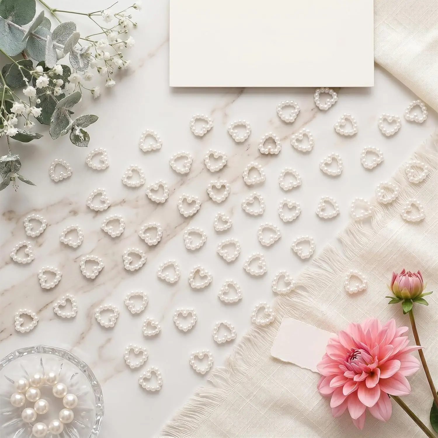 500 count  Heart Table Scatter Confetti Wedding  Hearts Plastic Faux Bead  Table Wedding Decoration Love Heart Shaped Confetti for DIY Craft  Weddings Party