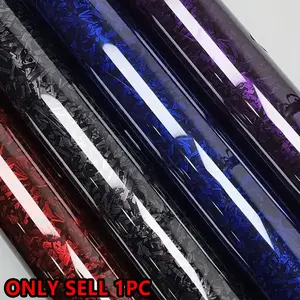 1PC High-gloss Floral Designs in Blue, Silver Automotive Window Tint Film. Easy Application with No Residue. Suitable for Car Bodies, Motorcycles, SUVs. Conceals Scratches, DIY Decorative Decals, Decal for cars