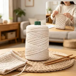 200m 3mm Summer Crochet Ice Yarn DIY Knitting Bag Hat Shoes Weaving Accessory, for Hand Stitched, Knitting Supplies