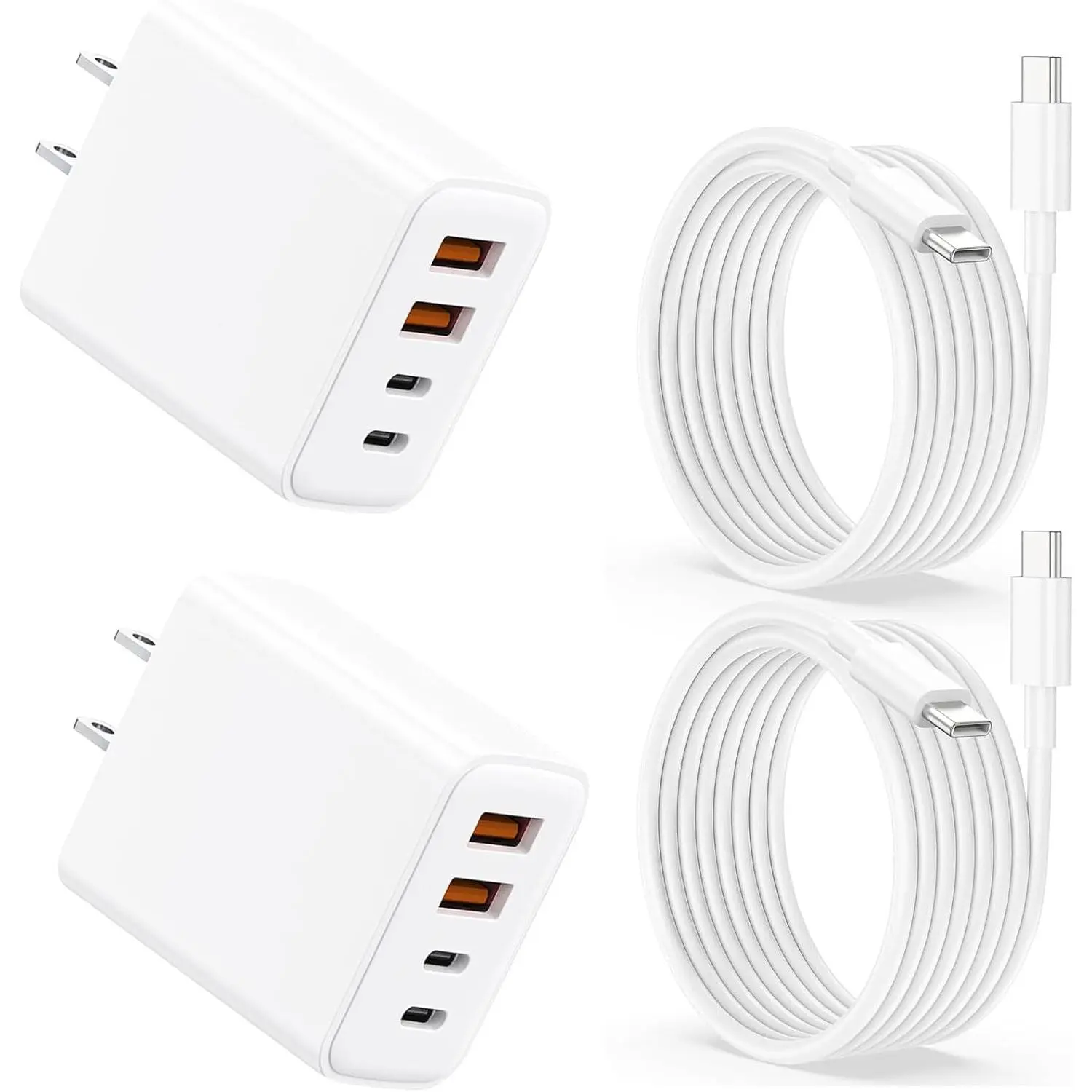USB c Charger,wall  Adapter,USB Charger Block Multiple Ports with C to C Cables for  16/16 Plus/16 Pro/16 Pro Max/ 15/15 Plus/15 Pro/15 Pro Max