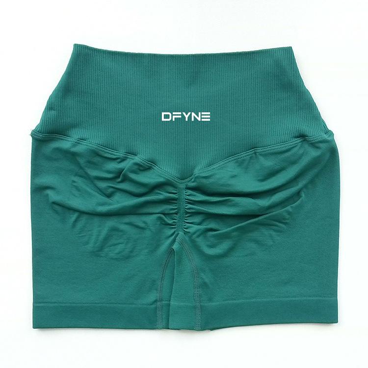 DFYNE Women's Three-Point Fitness Shorts, Peach-Shaped Hip-Lifting Yoga Pants, Seamless Breathable High-Waisted Style, Visually Lengthens Leg Proportions