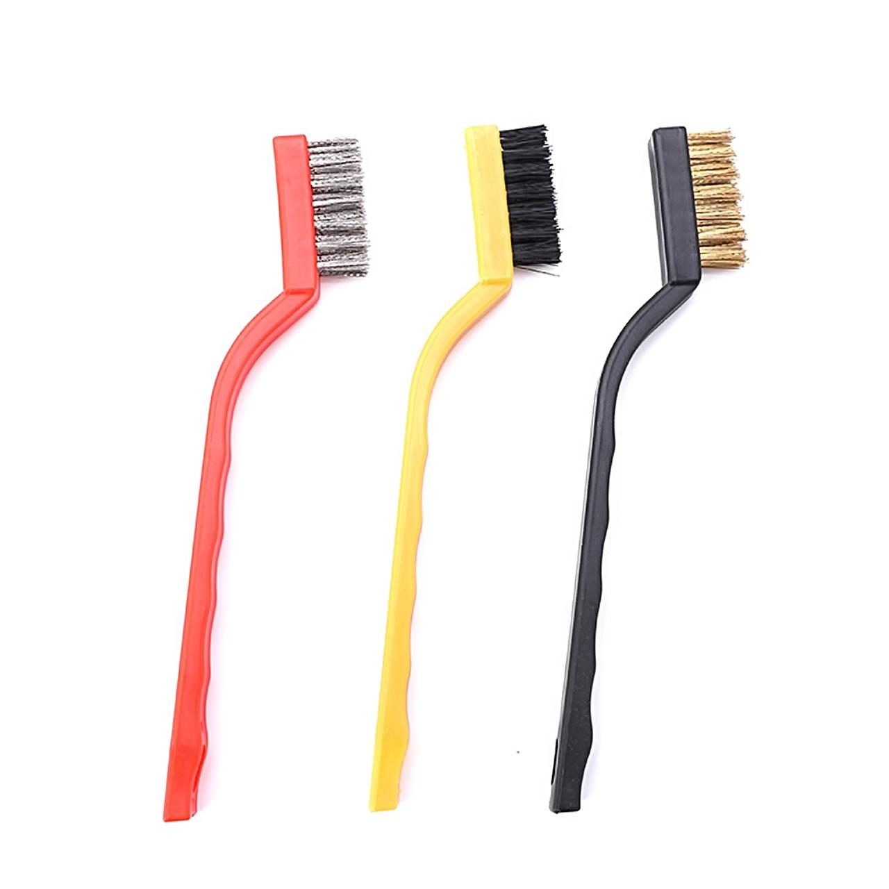 Kitchen Stove Cleaning Brush, 3 Counts Deep Clean Gas Stove Brush, Scrubber Brush for Range Hood Grease Grime, Hand Tools, Cleaning Supplies, Kitchen Accessories, Brush Set, Summer Fathers Day Gift