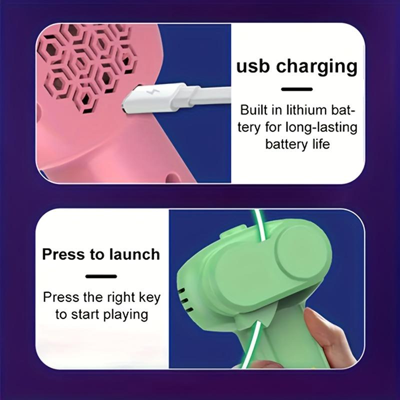 Glow in the Dark Rope Launcher - Rechargeable LED Toy for Cats, Sensory Play & Outdoor Games, TikTok Viral Fidget for Kids & Adults, Halloween Christmas Birthday Gift for Cat Lovers