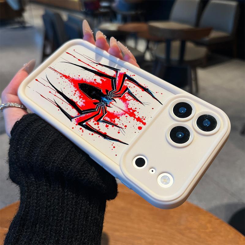 Dark Spider Web Phone Case Gothic Blood Drip Style for iPhone 17 16 15 14 13 12 11 Plus Pro Max. c2