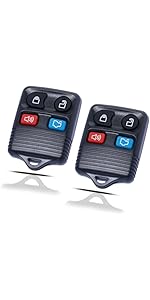 2 Key Fob Remote Replacement Fits for 1998-2016 Ford F150 F250 F350 Ranger Escape Explorer Focus E150 Expedition,Mazda,Lincoln MKZ MKX CWTWB1U345 CWTWB1U33 Keyless Entry Remote Control