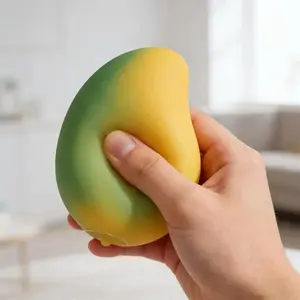 Mango Stress Ball Squishy Color Changing Sensory Fidget Toy for Kids Adults ADHD Anxiety Relief ASMR Soft Calming Fun Novelty