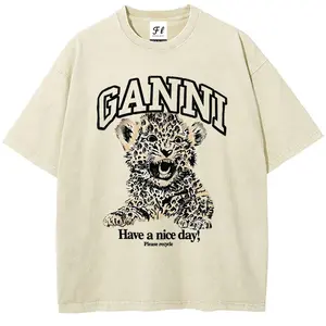 GANNI Style Cheetah Print Tee | "Have a Nice Day"