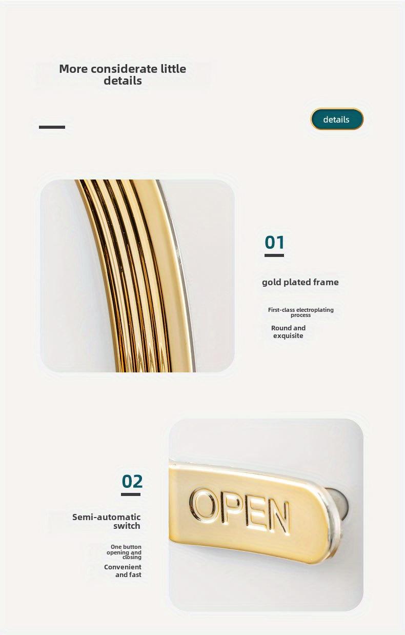 OTEN Large Capacity Double-layer Waterproof Tissue Storage Box Wall Mounted Plastic Roll Paper Holder Non Perforated Design with Storage Compartment Home Goods Installation Golden