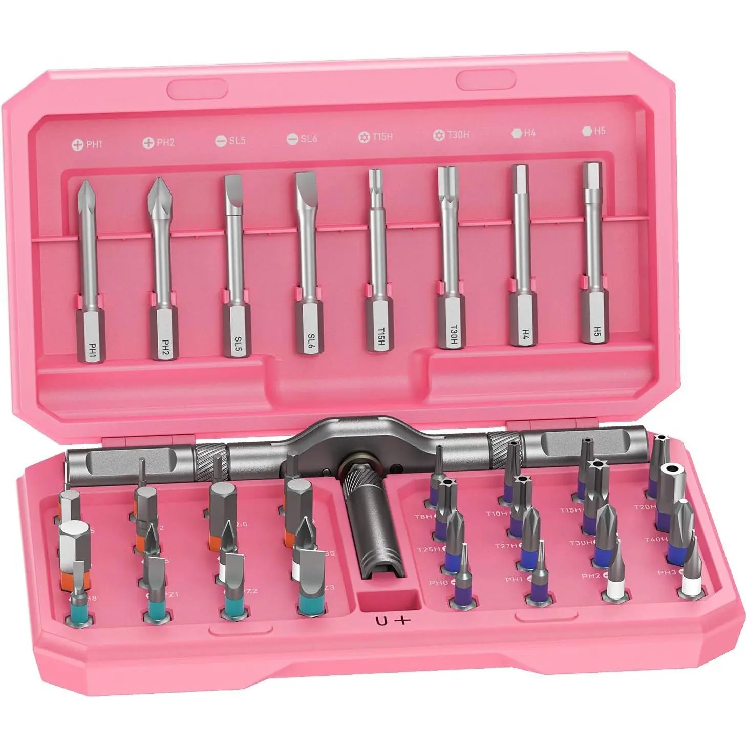 42-in-1 Magnetic Ratcheting Screwdriver Set with T-Handle Allen Wrench | S2 Steel Bits for PC, Camera, Smartphone, Furniture, Bike | Electronics & Home Repair Tool Kit, DIY Gift for Men