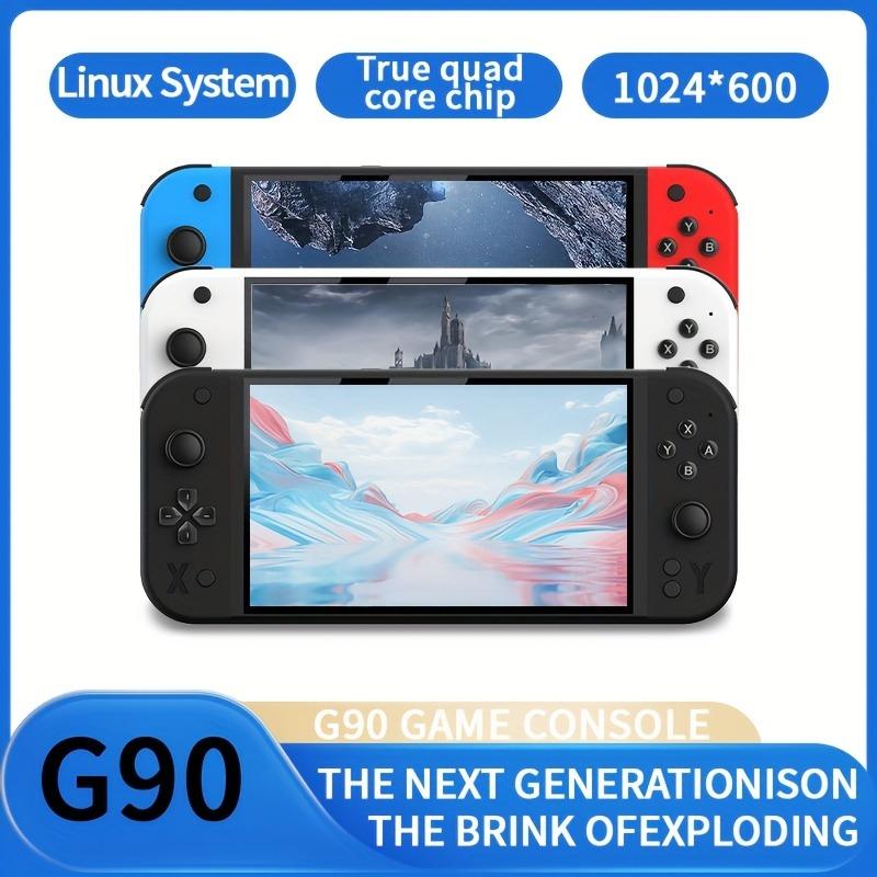 New G90 Handheld Game Console, 7 Inch IPS Screen, USB Interface, Portable Home Arcade, Blue Colors