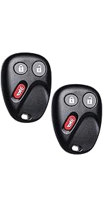 Key Fob Remote Replacement Fits for Chevy Silverado1500 2500HD Tahoe Suburban Avalanche/GMC Sierra 1500 Yukon/Cadillac Escalade/Hummer H2 2003-2006 Keyless Remote Control LHJ011 (2 Pack)