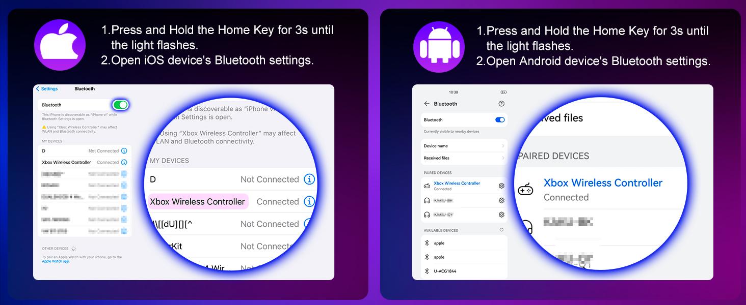 Full-Size Gaming Phone Controller for iPhone 15/16, Android Phone Tablet, Mobile Gamepad with Hall Trigger/Joysticks