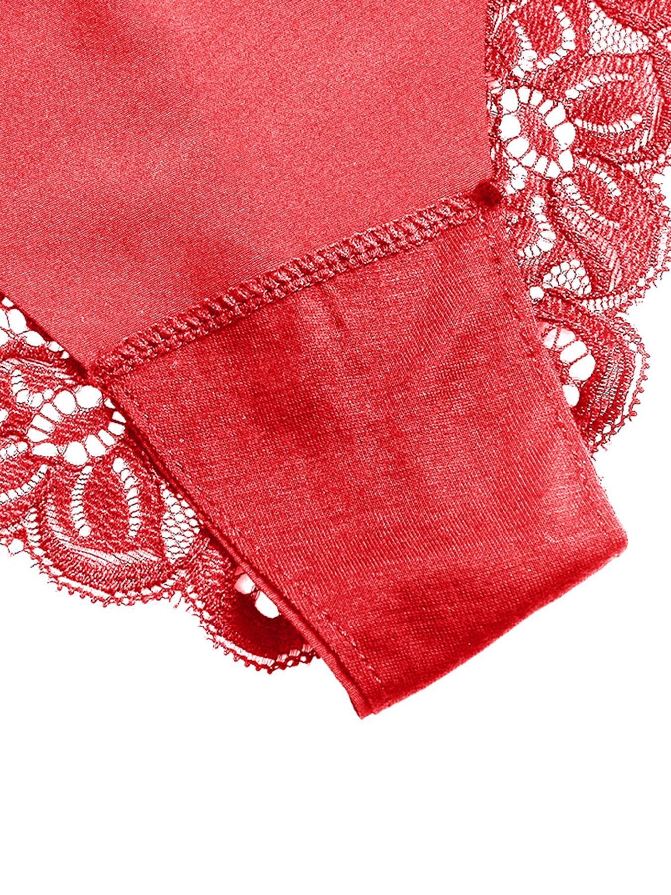 Women's Contrast Lace Panty, Breathable Comfortable Knicker for Daily Wear, Women's Underwear for All Seasons