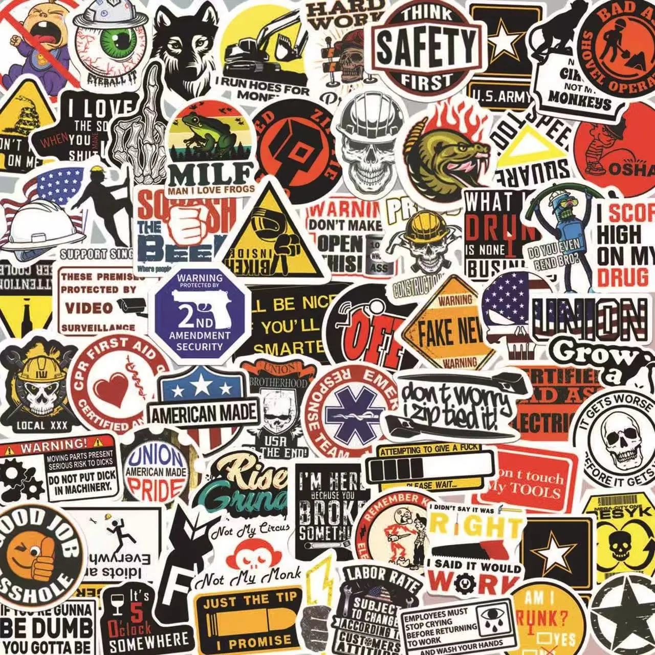 100-150 PCS Funny Stickers Pack - Snarky, Sarcastic, Bold Humor Durable Vinyl Waterproof Meme Accessories for Laptop, Water Bottle, Personalized DIY Scrapbooking & Stamping Projects