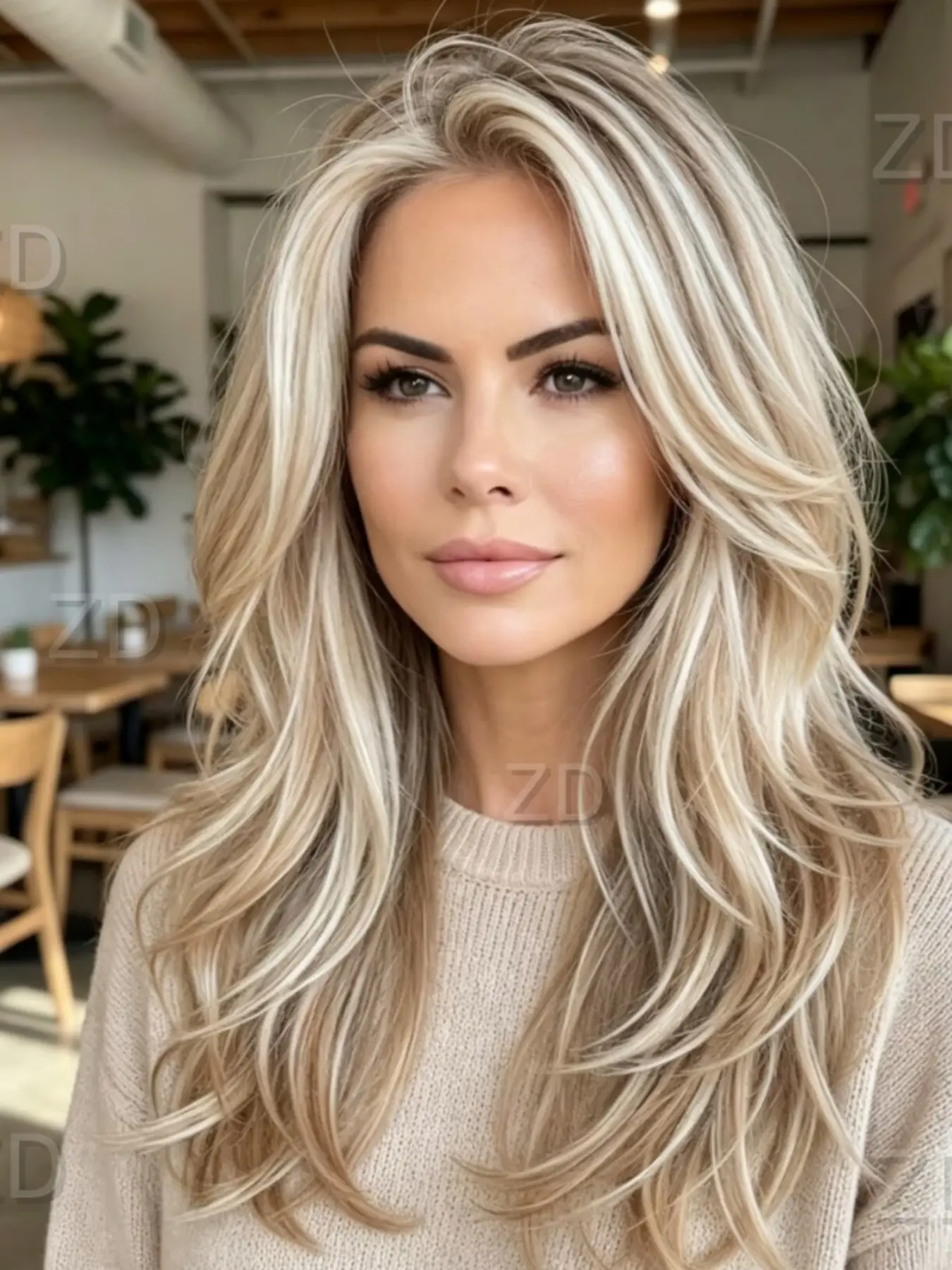 Soft 14-Inch High-Light Blonde Wavy Wig, 100% Human Hair, Baby Yarn Lace Front, Daily Wear, 13x4, Natural Look, Comfortable Fit